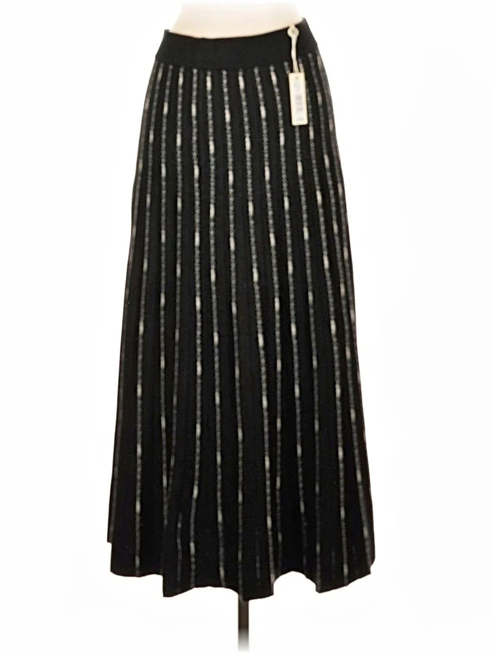 Max Studio Striped Maxi Skirt in Black & White Size Small